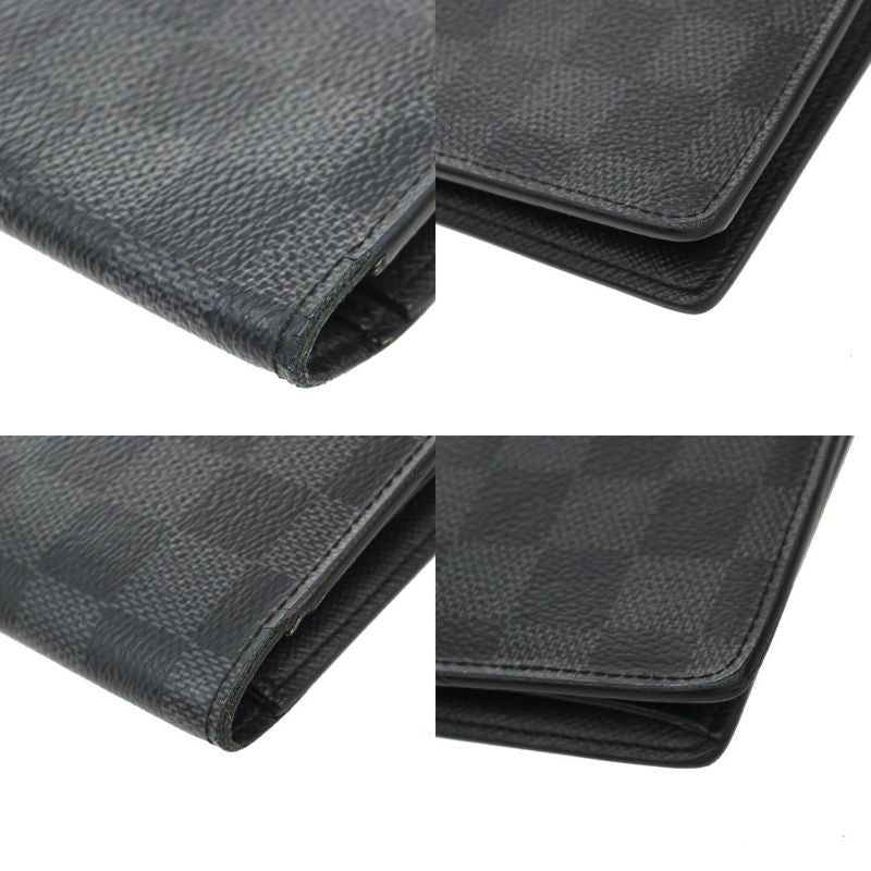 Louis Vuitton Portefeuille Folding Billfold Damier Graphite N62227 64ka828