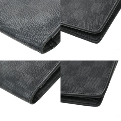 Louis Vuitton Portefeuille Folding Billfold Damier Graphite N62227 64ka828