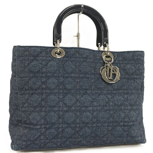 Dior Lady Handbag Denim Blue