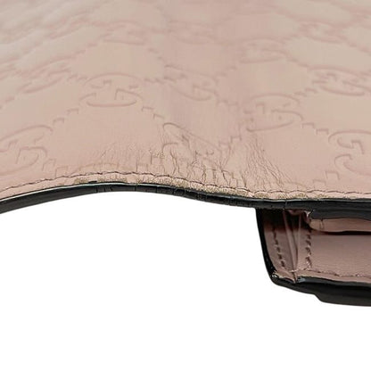 Gucci Bifold Long Wallet Pink Beige Striped 388679 Wallet Leather