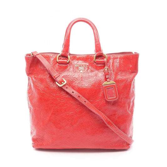 Prada Tote Red Patent Leather 2-Way