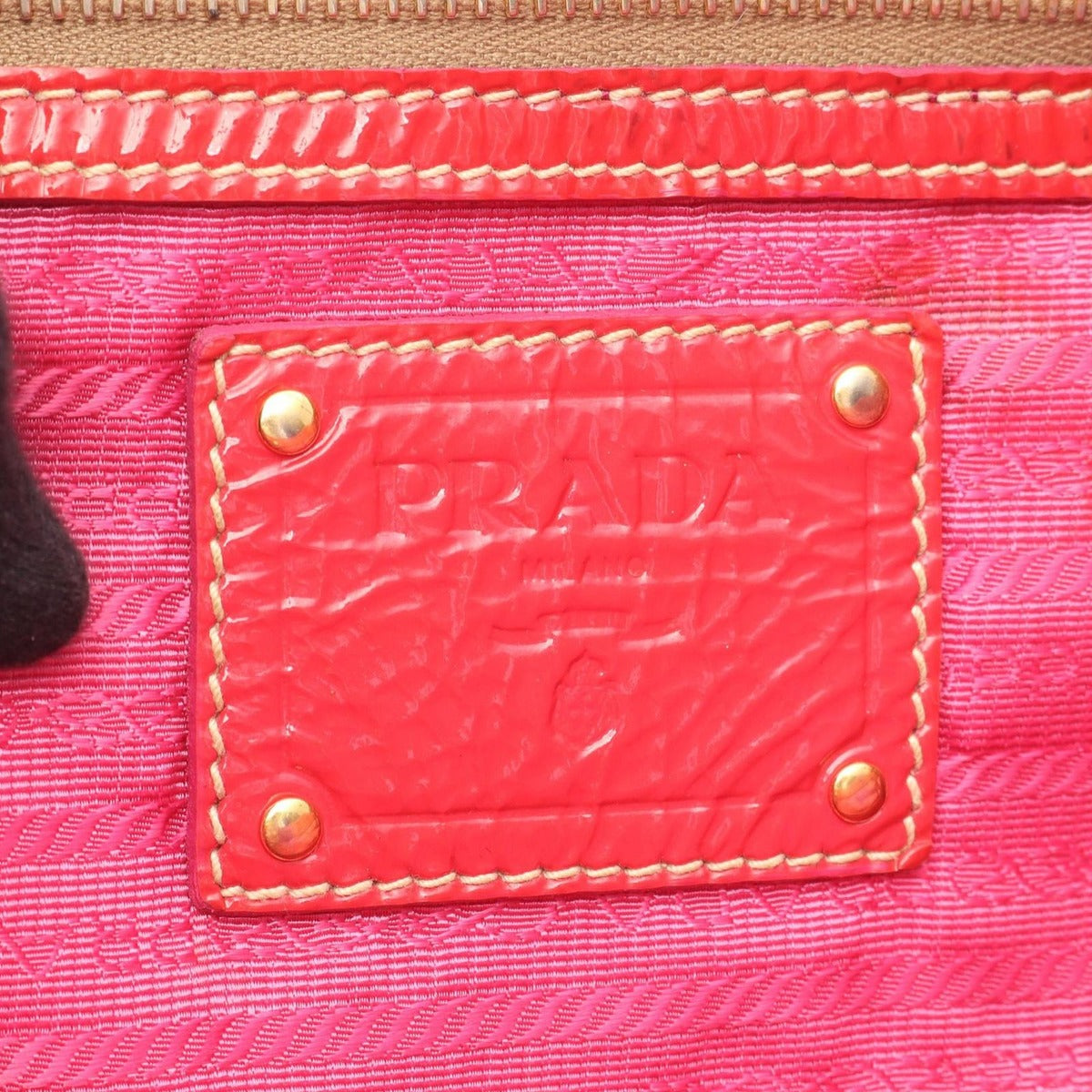 Prada Tote Red Patent Leather 2-Way — view 4