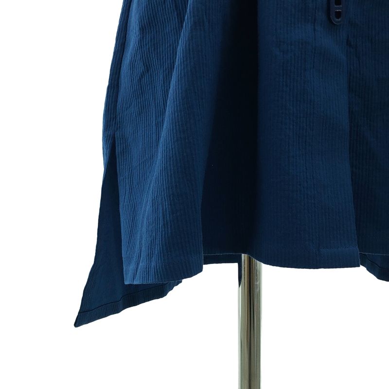 Hermes - Belted Chaine D'ancre Slit Over Dress - 36 - Blue - Women