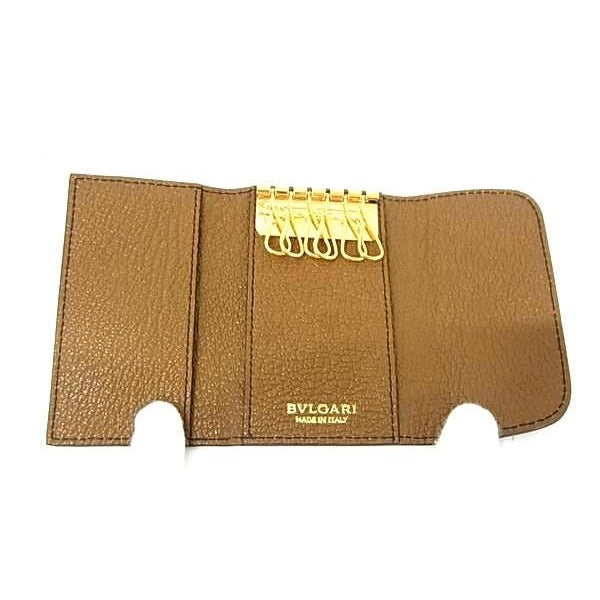 Bvlgari Leather 6-ring Key Case Brown Fl1785 — view 3