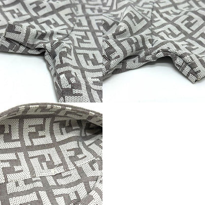 Fendi Polo Shirt Zucca Pattern Polyamide Beige