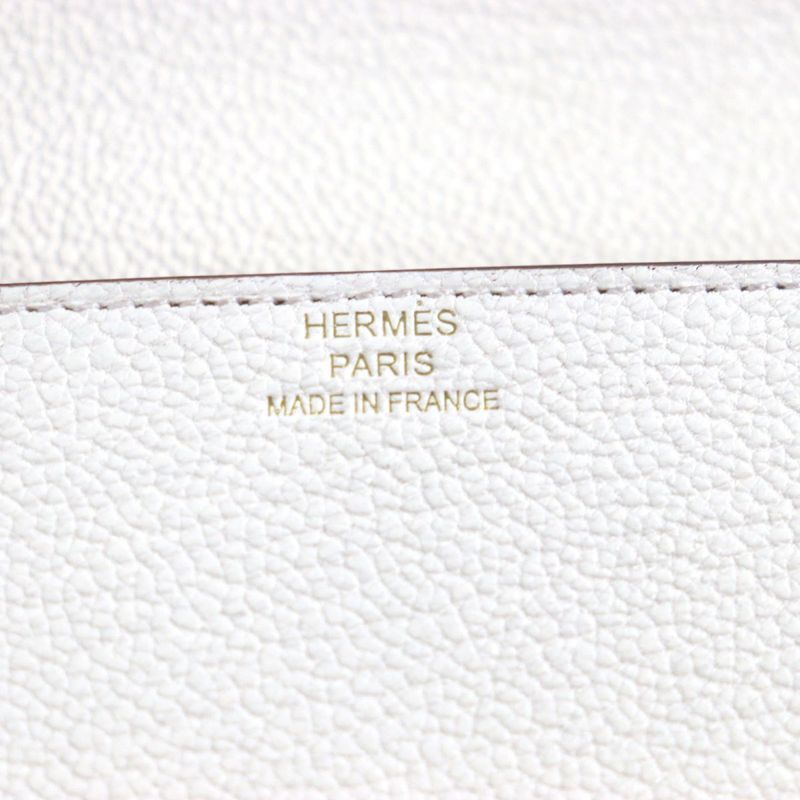 Hermes Lulu Slim Chevre Mizor Leather Compact Wallet/wallet Nata Gold Hardware