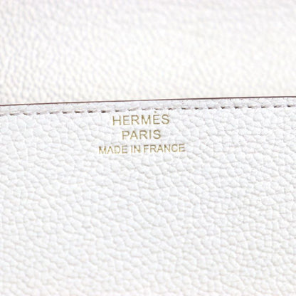 Hermes Lulu Slim Chevre Mizor Leather Compact Wallet/wallet Nata Gold Hardware