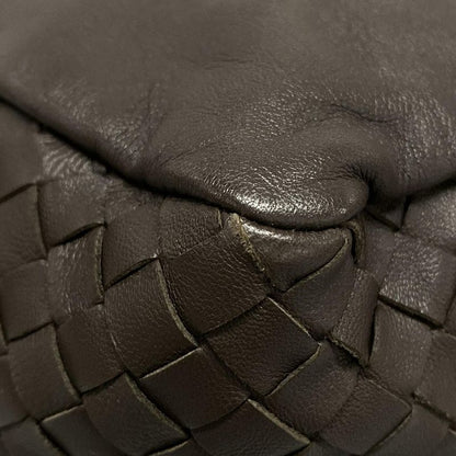 Bottega Veneta Intrecciato Dark Brown Leather Handbag