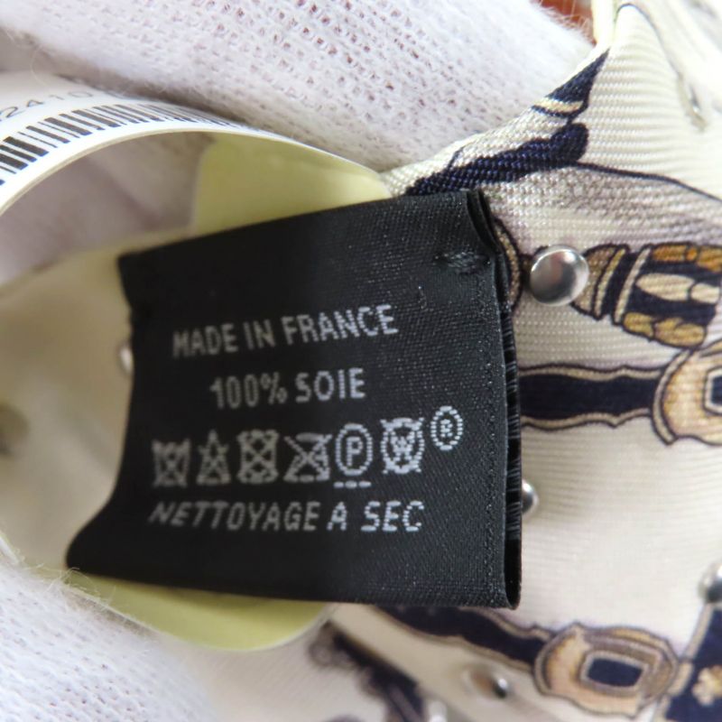 Hermes Grand Apparat Horse In Full Dress 100% Silk Creme/cuir/dore Silver