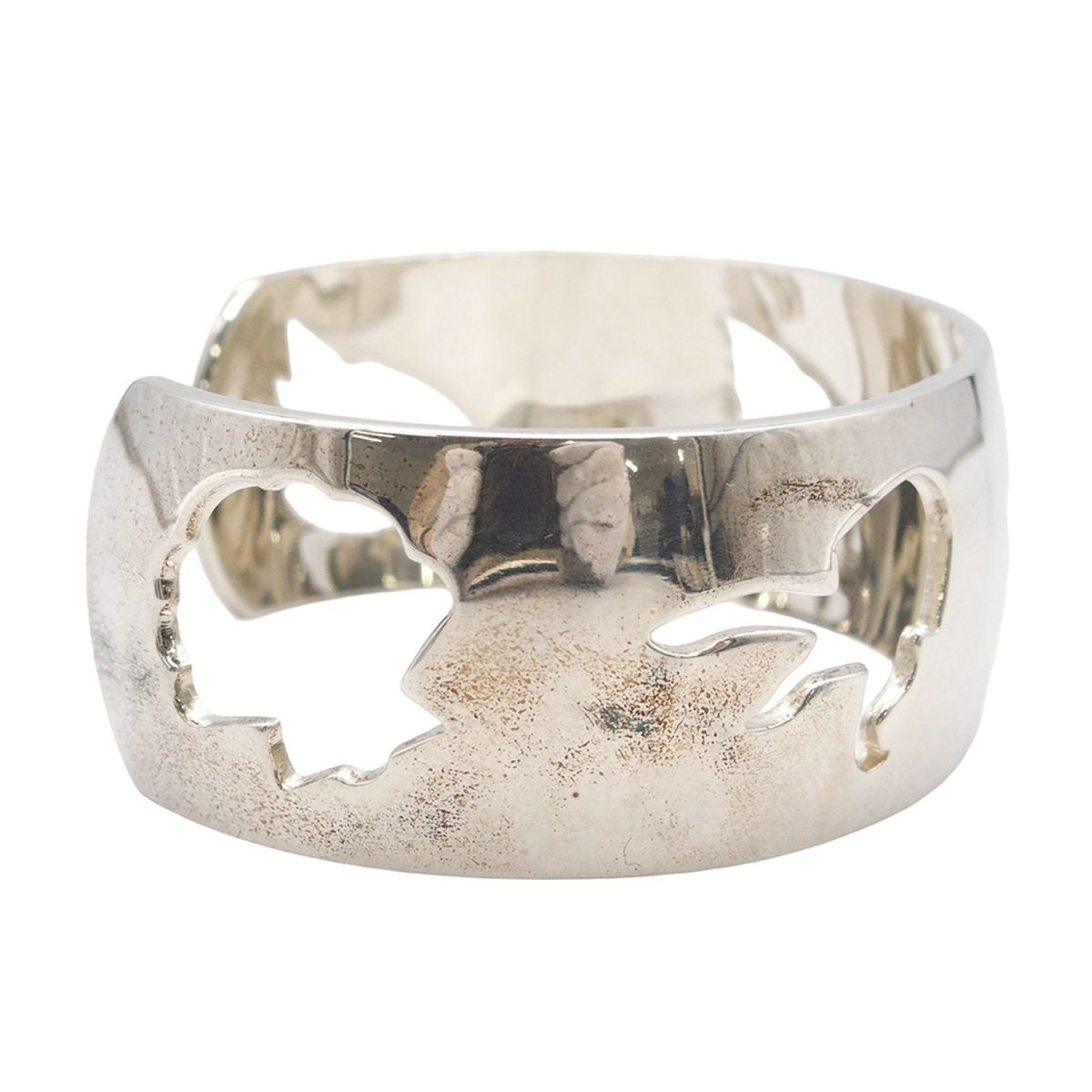 Hermes Bangle Sea Motif Silver Bracelet — view 3