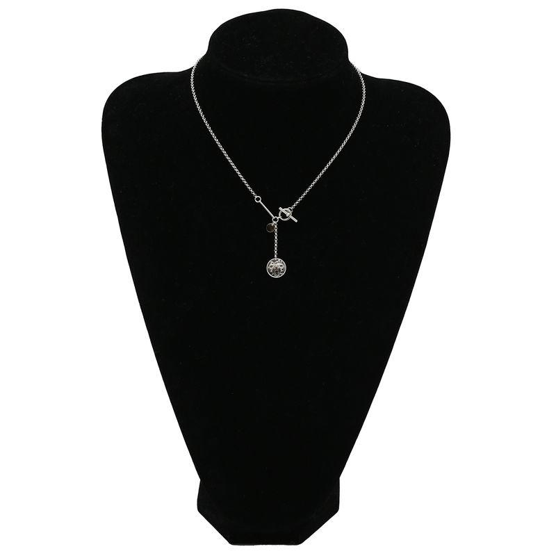 Hermes Necklace Exlibris Pendant PM 18k Pink Gold Silver 925 Silver and Pink