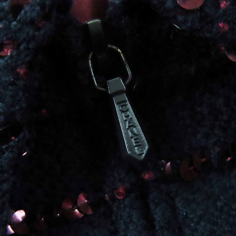 CHANEL 00A P16208 Wool PVC Sequined Tweed Setup With Coco Mark On Left Cuff