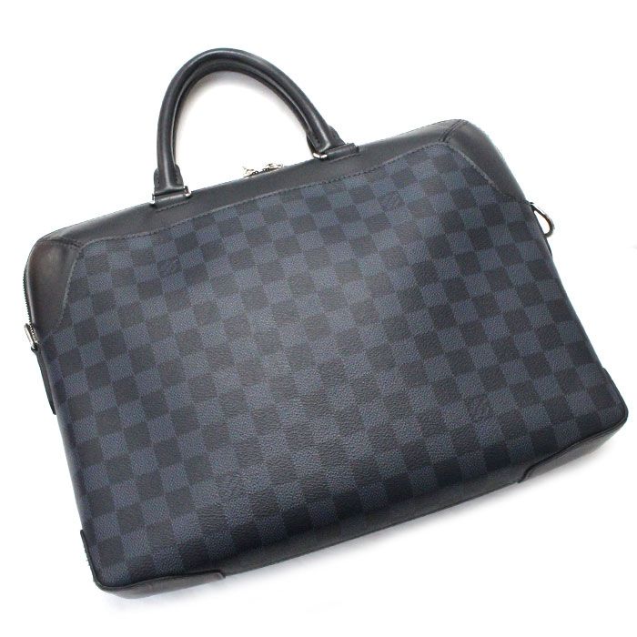 Louis Vuitton Oliver Briefcase Damier Cobalt Black Navy N51199 Ca3198 Men's