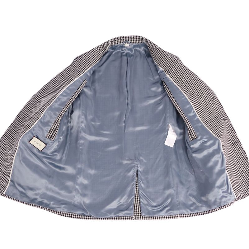 Gucci Ensemble Tailored Jacket Vest Gilet Checked Wool Outerwear Men's 48 (M