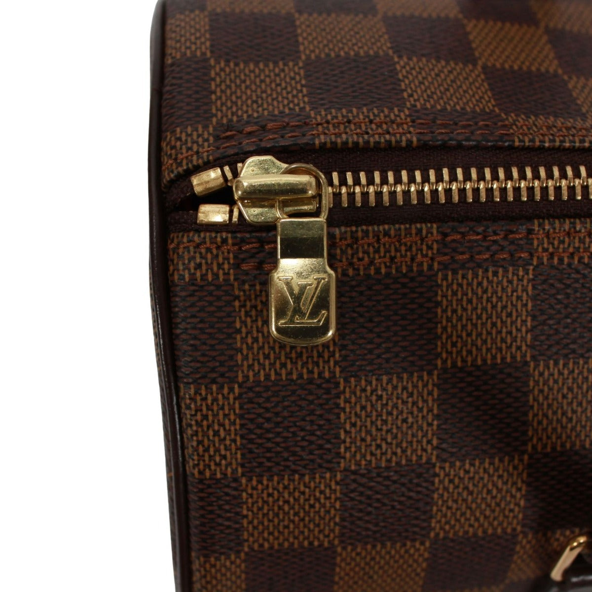 Louis Vuitton Papillon 30 Damier Ebene Leather Brown Handbag — view 11