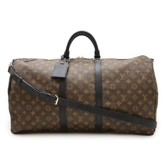 Louis Vuitton Monogram Macassar Keepall Bandoliere 55 Boston Bag Travel Bag