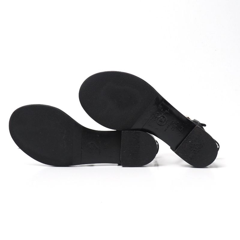 Chanel Sandals Size 35C Thong Sandals Ankle Strap Shoes CC Coco Mark Imitation