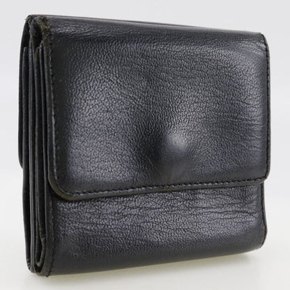 Chanel Coco Mark W Hook A13456 Calf Black Ladies Bifold Wallet