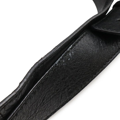 Balenciaga Tote Bag 2WAY Shoulder Bag Leather Black With Silver Hardware 298978