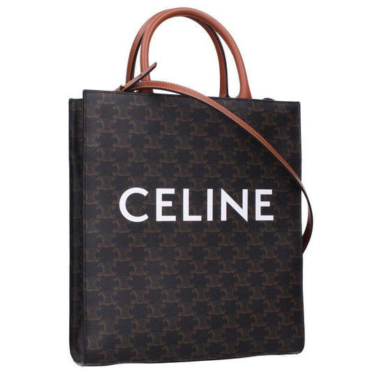 Celine Vertical Cabas Large Triomphe Logo Leather 2WAY Tote Bag Men's