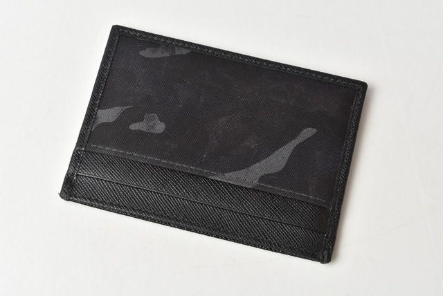 Prada Card Case Business Card Holder Men's 2m1149 Camouflage Black