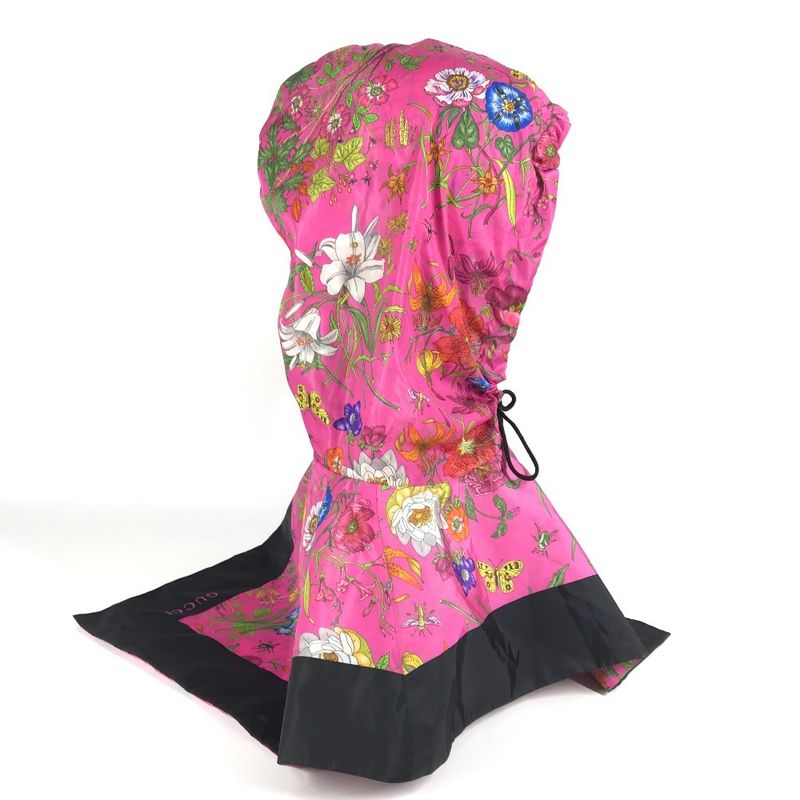 Gucci Poncho Flora Floral 555181 Nylon Pink