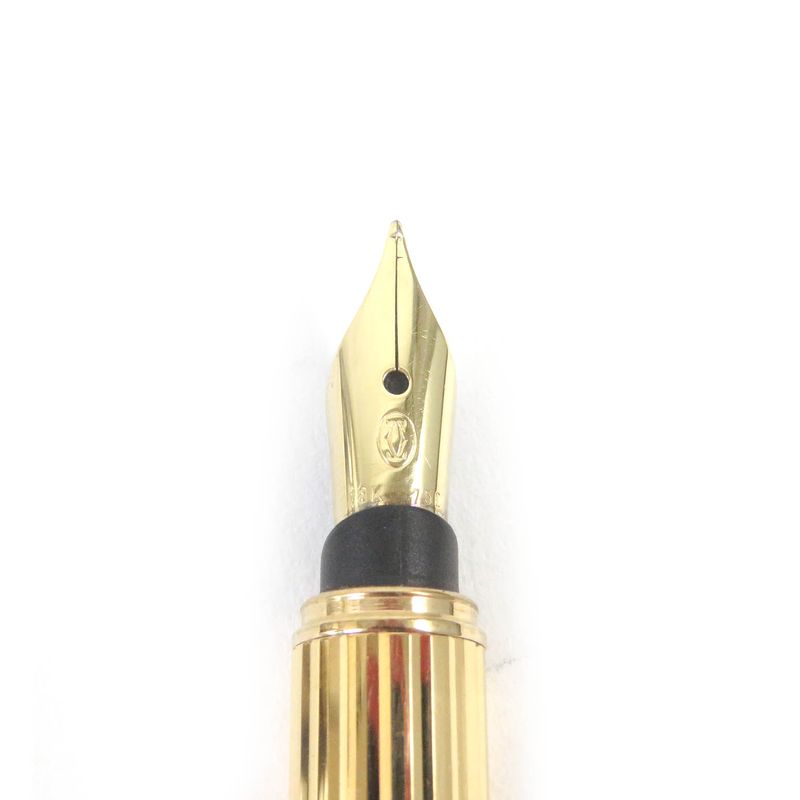 Cartier Nib 18k Lacquer F Nib Trinity Allover Cap Fountain Pen Stationery