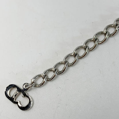 Christian Dior CD Logo Vintage Silver Necklace Ladies