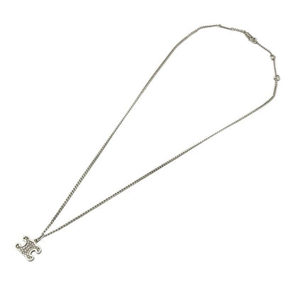 Celine Necklace Triomphe Silver And Clear