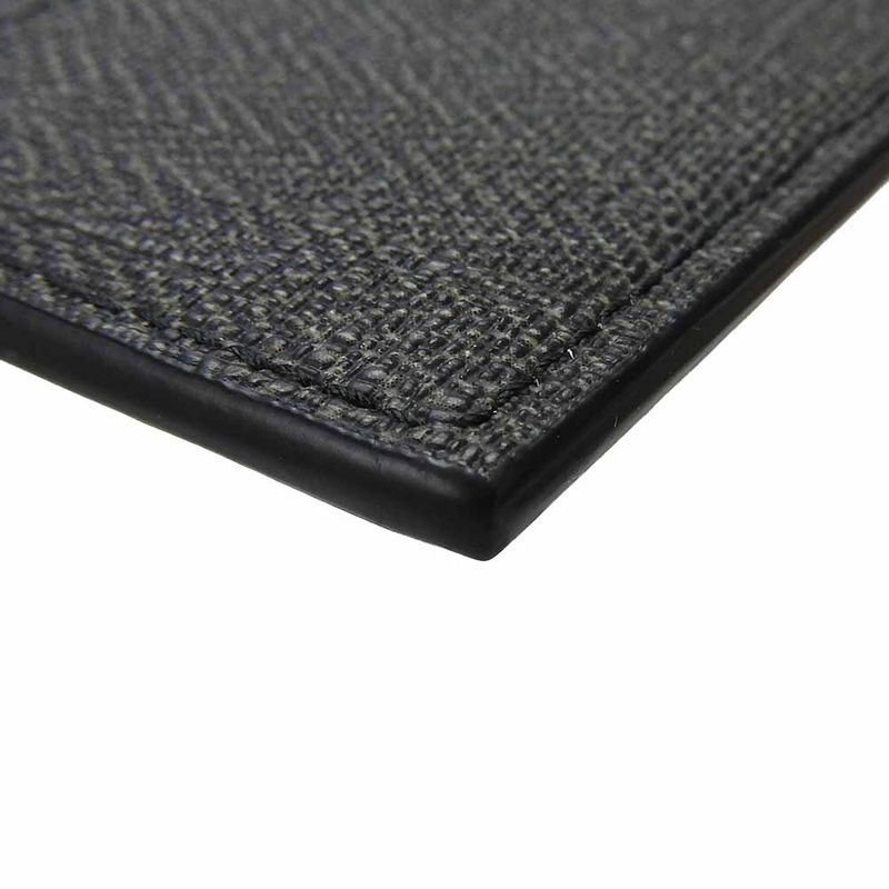 Bulgari Card Case 32584 Weekend PVC Leather Gray Black Men Bvlgari