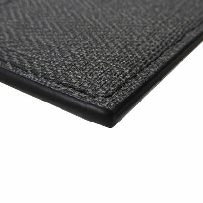 Bulgari Card Case 32584 Weekend PVC Leather Gray Black Men Bvlgari