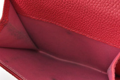 Chanel Foldover Wallet With Bi-colored Buttons In Caviar Skin Rose Purple