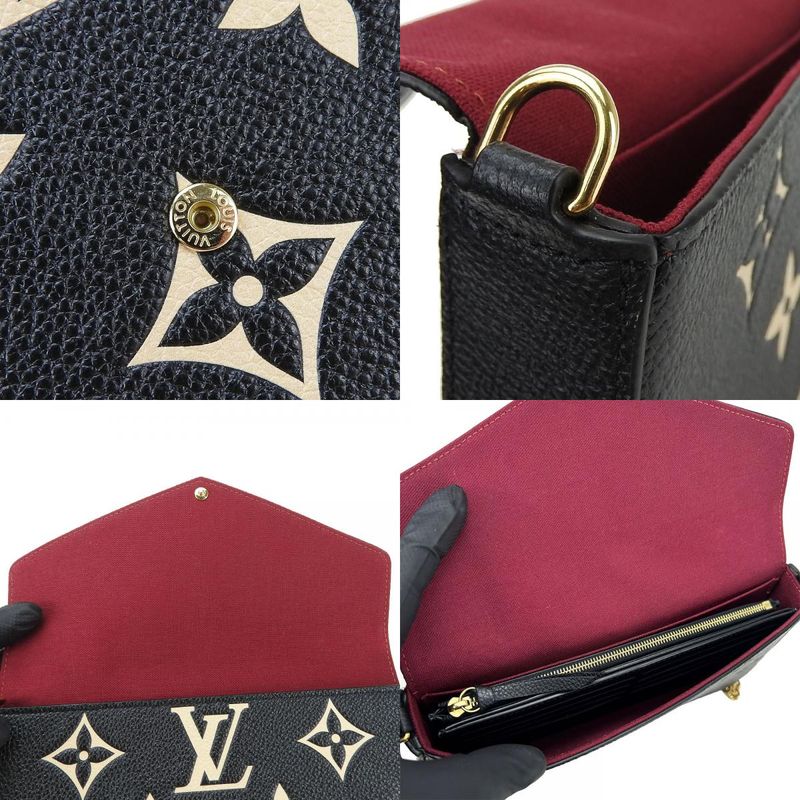 Louis Vuitton Shoulder Bag Pochette Felicie M82479 Monogram Empreinte Black