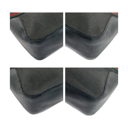 Gucci Sherry Line Black Silver Hardware Canvas 73983 Tote Handbag Ladies 504497