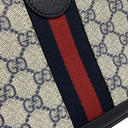 Gucci GG Plus GG Supreme/gg Marmont 772157 Navy Ivory And Red Leather