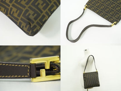 Authentic Fendi Zucca Shoulder Bag Canvas Brown Zucca Bag Pre-owned [follow-up