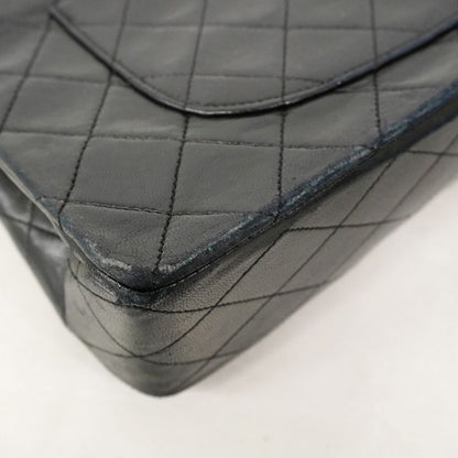 Chanel Shoulder Bag Matelasse Lambskin Black Gold Hardware Women