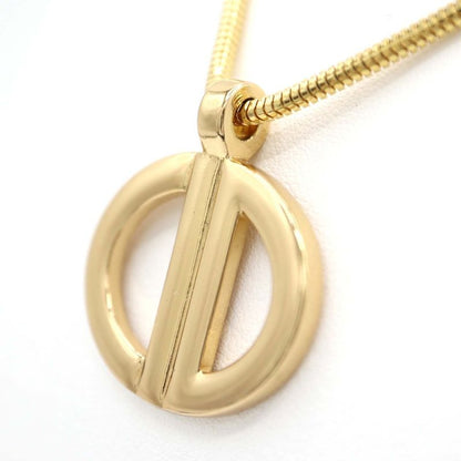 Christian DIOR CD Logo Necklace Accessory Approx 20g Gold Color Ok623