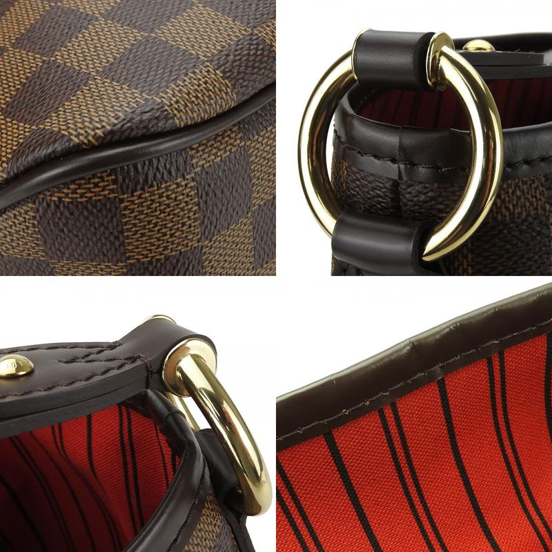 Louis Vuitton Shoulder Bag Delightful PM N41459 Damier Ebène Brown Gold