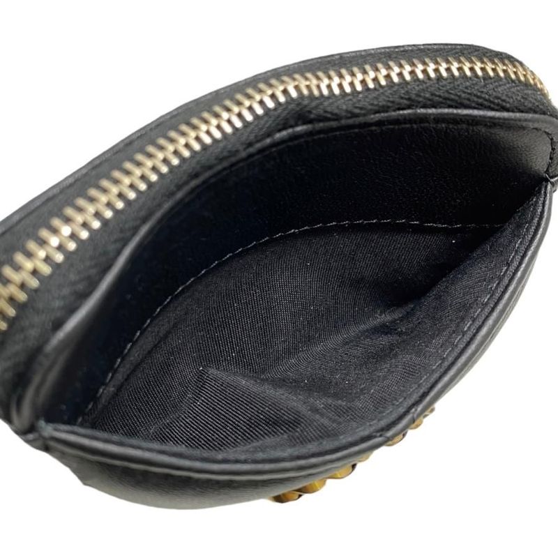 Chanel 19 Coin Case Card Case Coin Purse Ap2086 Matelasse Black Gold Chanel19