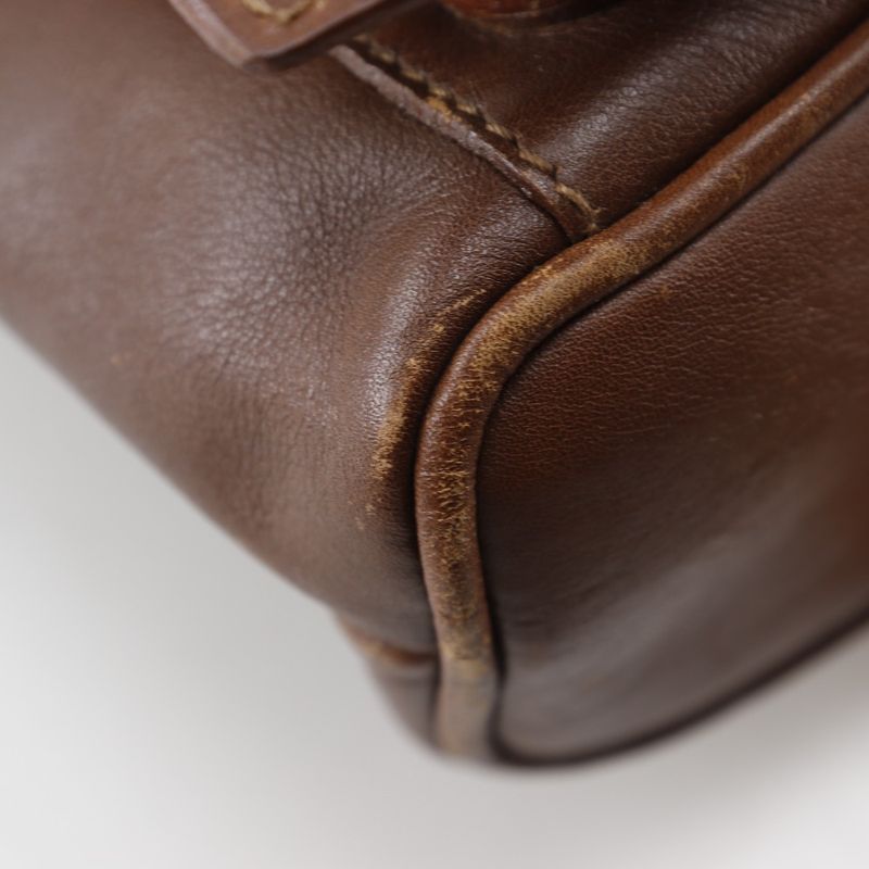 Gucci Bamboo Handle Old Gucci Backpack Leather Brown Women's Backpack And