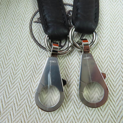 Hermes Bolide 31 Taurillon Clemence Silver Hardware Handbag Black Engraved Y