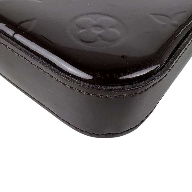 Louis Vuitton Chain Wallet Crossbody Shoulder Bag Monogram Vernis Pochette