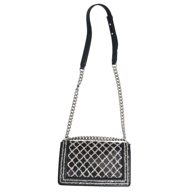 Chanel A67086 Boy Chanel 25 Lambskin Sequin Chain Shoulder Bag Women 25