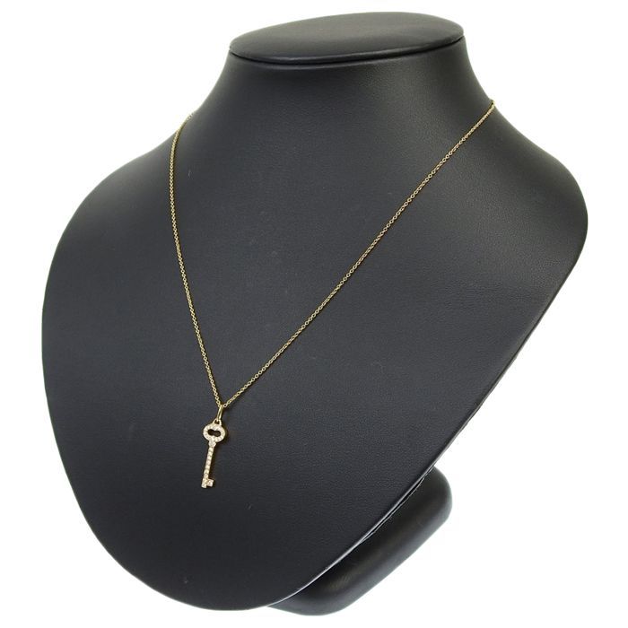 Tiffany & Co Oval Key Diamond Necklace 18K Yellow Gold 750 Yellow Gold Diamond