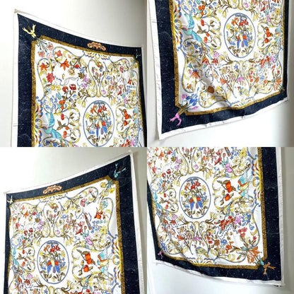 Hermes Scarf Carre 90 Oriental Stone and Western Stonework Silk