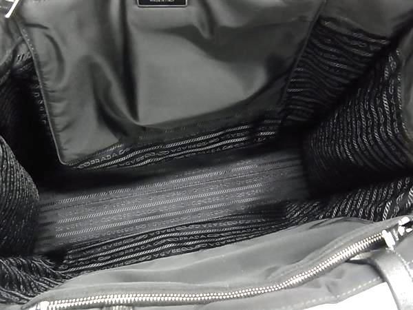 Prada Tessuto Nylon Tote Bag Shoulder Bag Men Ladies Black Ax3857