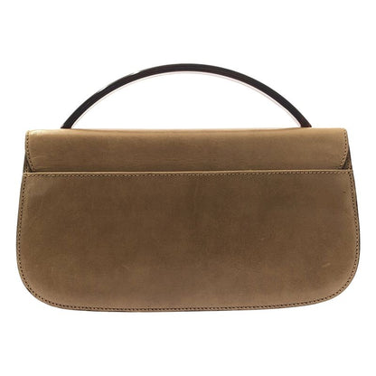 Prada - Madras Bachel Leather Logo Flap Handbag - Cammello - Women