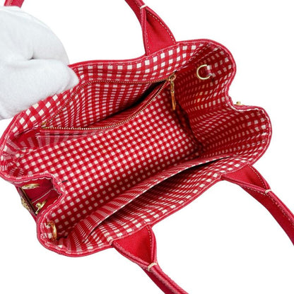 Prada Bn2439 Mini 2-way Canapa Tote Bag Prada Red