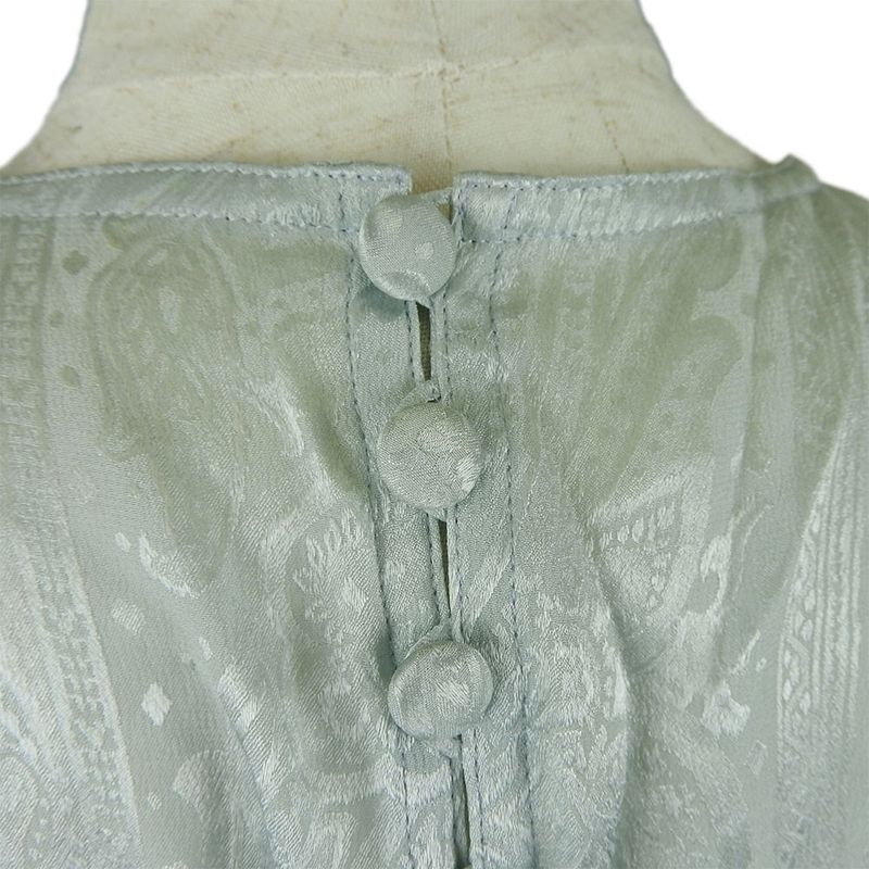 Christian Dior Blouse M Silk Mint Green Long Sleeve Total Apparel Women